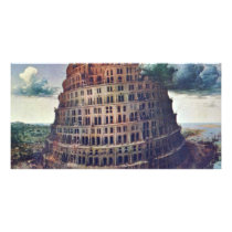 The Tower Of Babel. By Pieter Bruegel Customized Photo Card