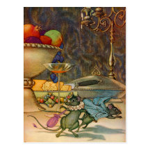 The Town Mouse and The Country Mouse Post Card
