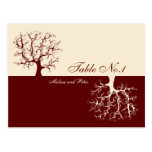 The Tree of Life Yin-Yang Wedding Table Number Pos Post Cards