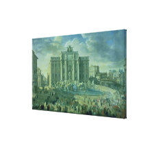 The Trevi Fountain in Rome, 1753-56 Canvas Print