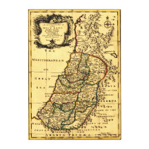 The Tribes of Israel in PalestinePanoramic Map Canvas Print