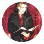 The Trickster Tarot Card Art Round Stickers