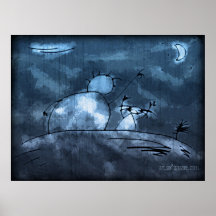 The Two and The Moon Print