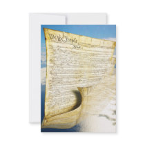 The United States Constitution Above the Earth Custom Invites