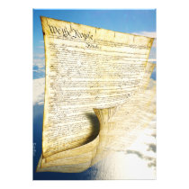 The United States Constitution Above the Earth Art Photo