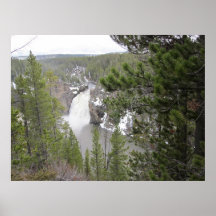 The Upper Falls Of Yellowstone National Park Print