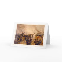 The USS Kearsarge Sinks the CSS Alabama in 1864 Card