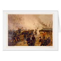 The USS Kearsarge Sinks the CSS Alabama in 1864 Card