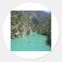 The Verdon Gorge Round Stickers