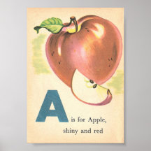 The Very Vintage Alphabet, Letter A Print