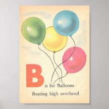 The Very Vintage Alphabet, Letter B Print