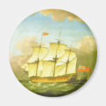 The Victory Leaving the Channel in 1793 by Swaine Fridge Magnet