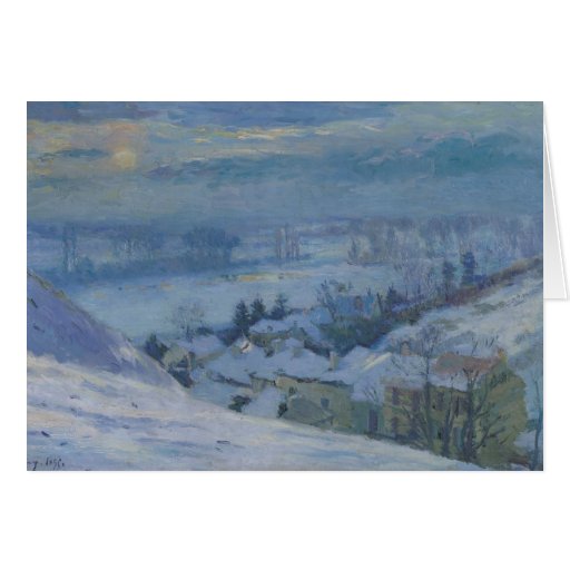The Village of Herblay under snow, 1895 Cards