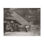 The village smithy sepia postcard