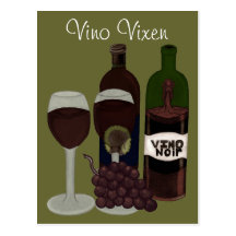 The Vino Vixen - (The Beauty in the Bottle) Postcard