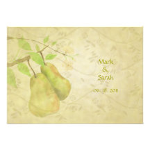 The Vintage Perfect Pear Personalized Invitation