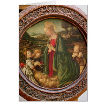 The Virgin Adoring the Christ Child Greeting Cards