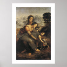 The Virgin and Child with Saint Anne Posters