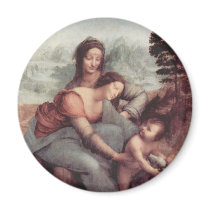 The Virgin and Child with St Anne Magnets