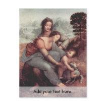 The Virgin and Child with St Anne Post Card