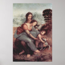 The Virgin and Child with St Anne Print