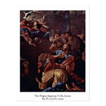 The Virgin Appears To St.James By Nicolas Poussin Postcard