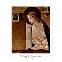 The Virgin Of The Annunciation By Fra Angelico Postcard