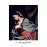 The Virgin Of The Annunciation By Titian Post Card