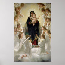 The Virgin with Angels, 1900 Print