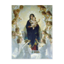 The Virgin With Angels, William Bouguereau Postcards
