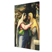 The Visitation, 1519 Stretched Canvas Print