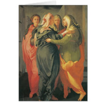 The Visitation - Jacopo Da Pontormo Greeting Card