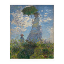 The Walk, Woman with a Parasol (1875) Post Card