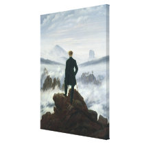 The Wanderer above the Sea of Fog, 1818 Canvas Prints