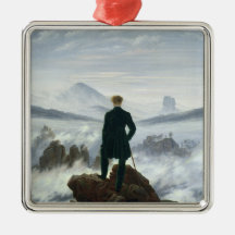 The Wanderer above the Sea of Fog, 1818 Christmas Tree Ornaments