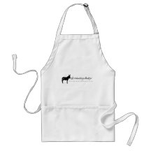 The Wandering Donkeys White Logo Apron