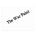 "The War Paint" Black text logo Post Cards