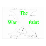 "The War Paint" White "X" Logo Postcards