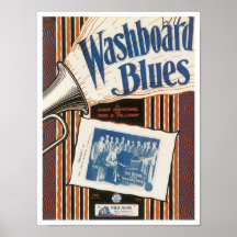 The Washboard Blues Vintage Songbook Cover Posters