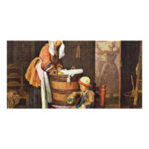 The Washerwoman,  By Chardin Jean-Baptiste Siméon Photo Card Template