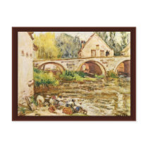 The Washerwomen Of Moret By Sisley Alfred Post Cards