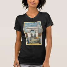The Washington Arch. New York. Vintage Painting. T Shirts