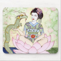 The Water Dragon Geisha mousepads
