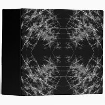 The Way In. Fractal Art. Monochrome Vinyl Binder
