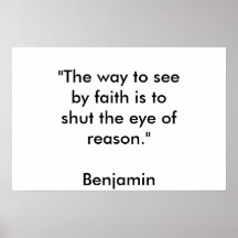 "The way to see by faith.. Poster