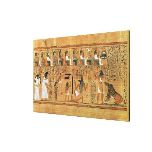 The Weighing of Heart against the Feather of Stretched Canvas Print