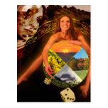 The Wheel of Fortune Tarot Card Art Postcards