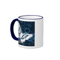 The White Butterfly Coffee Mugs