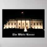 The White House At Night - Northern Facade Posters
