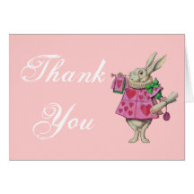 The White Rabbit - Alice in Wonderland - Thank You Card